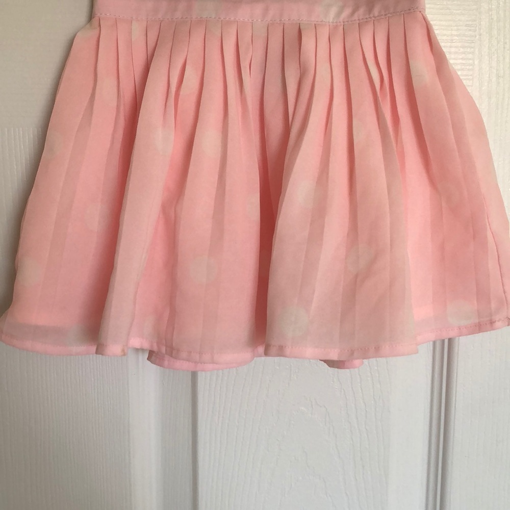 👛🌸PRETTY PINK PLEATED CHIFFON SKIRT🌸👛 3-6M